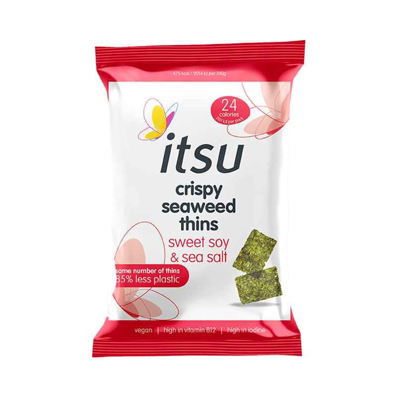 Itsu Sweet Soy & Sea Salt Crispy Seaweed Thins 5g - Sweet Soy & Sea Salt