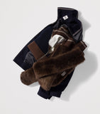 Miu Miu shearling stole Italian luxury wrap (British brand)