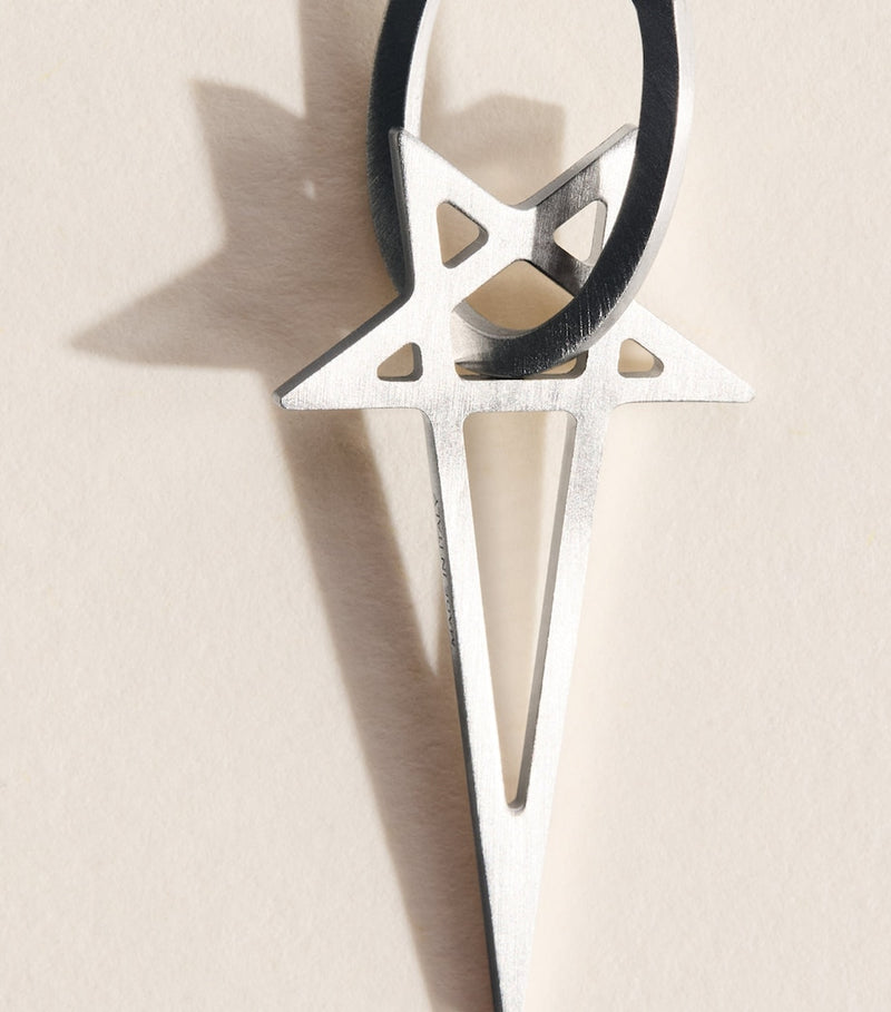 Rick Owens pentagram single earring 4cm - British product
