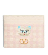 Harrods Valentino Garavani Grained Leather VLogo Signature Card Holder- Buy online at McGrocer