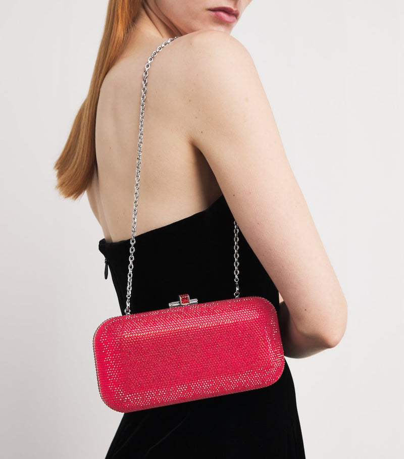 Judith Leiber crystal-embellished clutch bag - imported from the UK