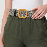 Izabel London zig zag texture statement buckle belt, UK version