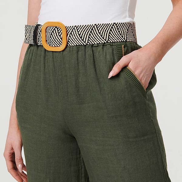 Izabel London zig zag texture statement buckle belt, UK version