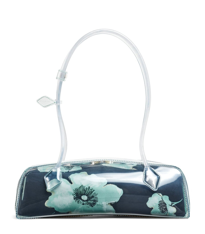 Alaïa Le Teckel shoulder bag transparent floral design - British product