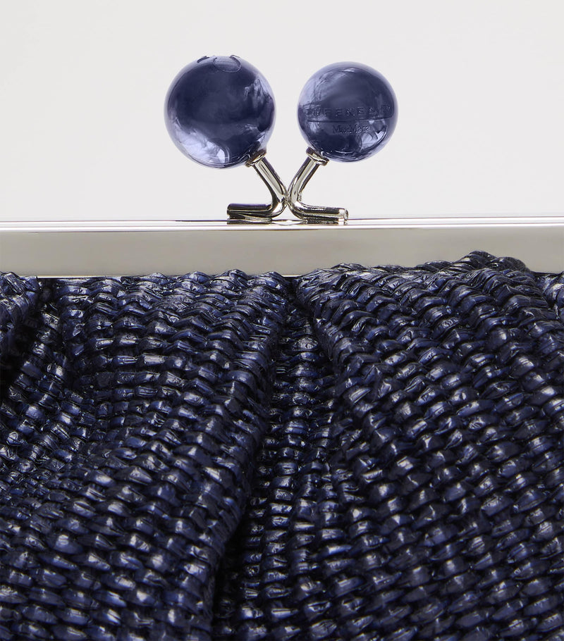 Weekend Max Mara woven Pasticcino clutch bag small, imported from the UK