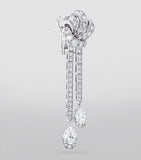 Graff white gold diamond bow earrings (British brand)