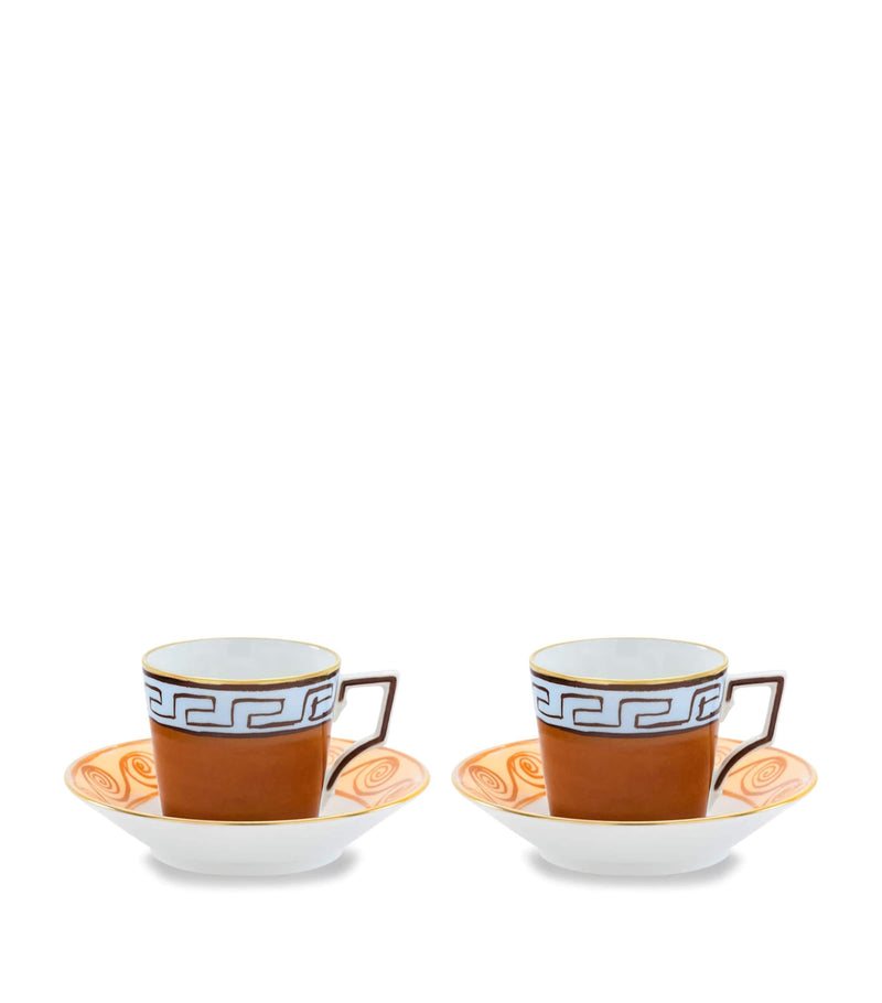 Ginori 1735 porcelain coffee cups and saucers set - British product