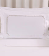 Harrods Frette Cotton Layering Embroidery Oxford Pillowcase (51cm x 71cm)- Buy online at McGrocer
