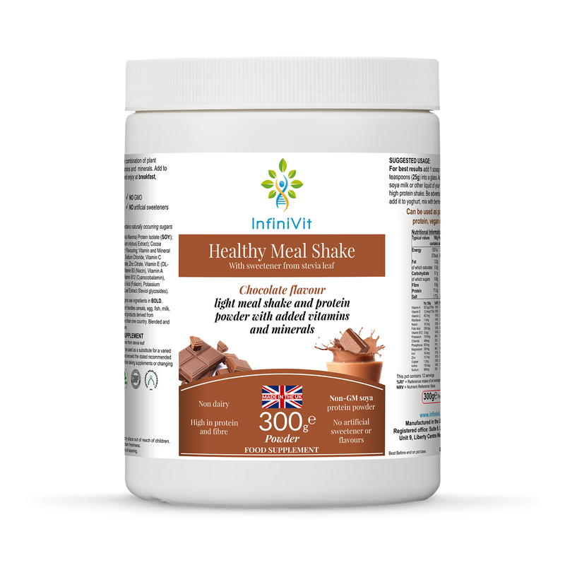 InfiniVit healthy meal shake chocolate 300g, UK version