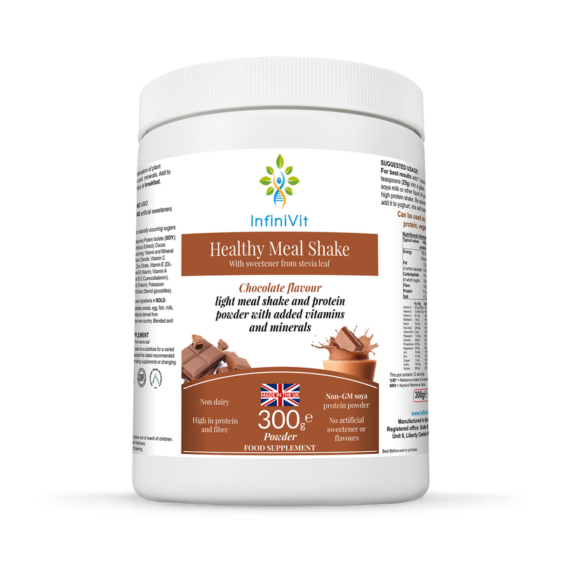 InfiniVit healthy meal shake chocolate 300g, UK version