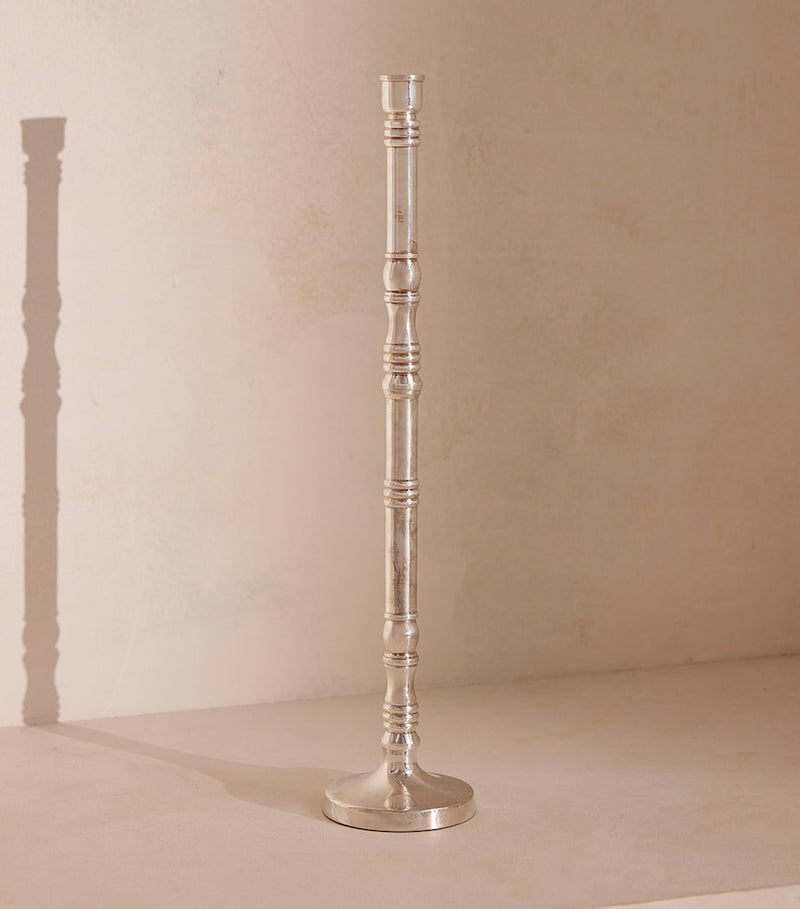 Soho Home large silver-plated candlestick 44cm (British brand)