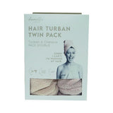 Superdrug Danielle Creations Hair Turban Towel Mink Grey Twin Pack- Buy online at McGrocer