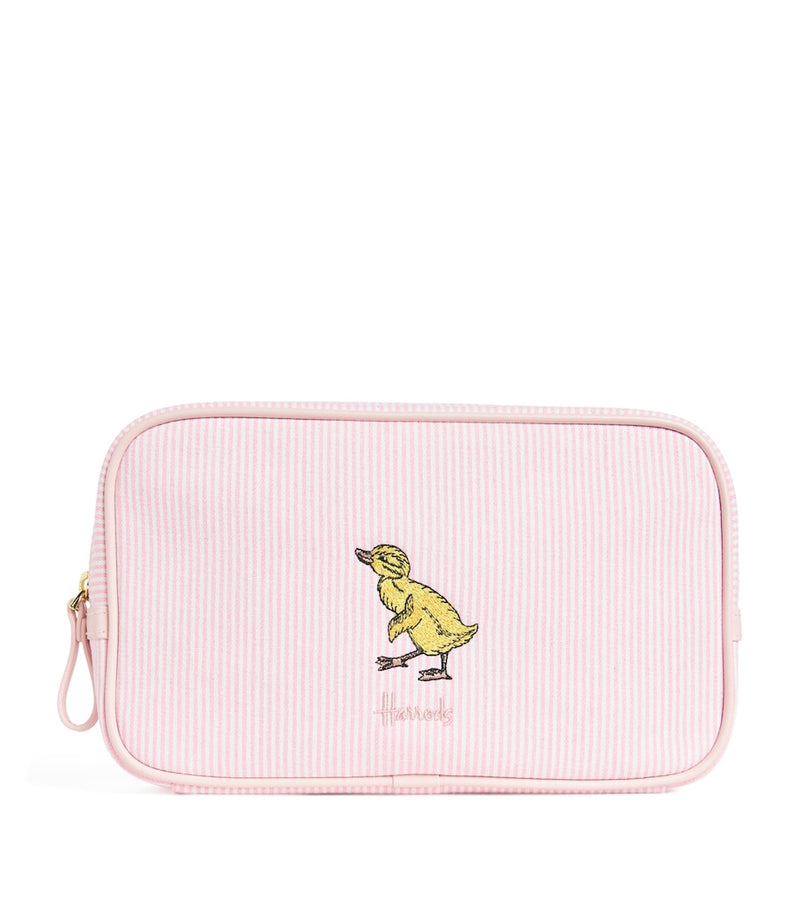 Harrods striped embroidered nursery pouch (British brand)