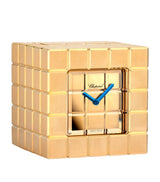 Harrods Ice Cube Table Clock with Brushed Steel Blocks and Gleaming Dial- Buy online at McGrocer