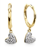 Monica Vinader diamond heart huggie earrings (British brand)