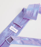 Eton silk tie with geometric pattern, imported from the UK