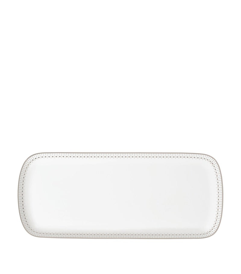 Christofle Malmaison Impériale Platinum cake dish 37cm - British product
