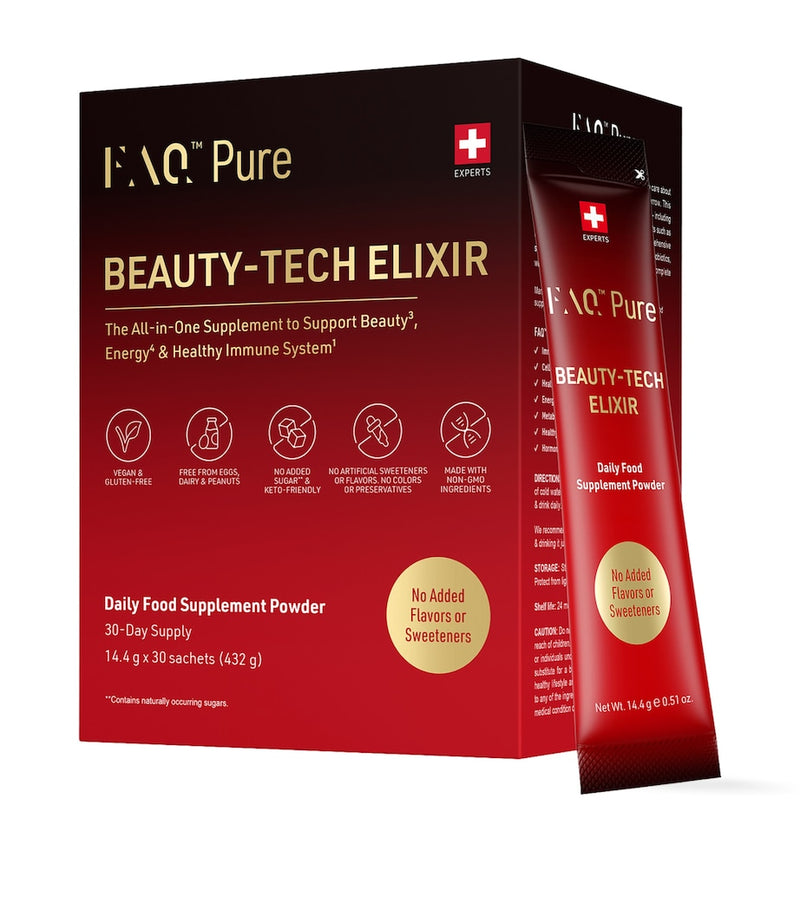FAQ beauty elixir sachets 30 pack, imported from the UK