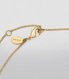 Jimmy Choo diamond fine chain necklace gold-tone - British product