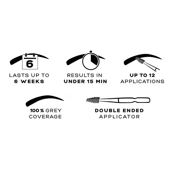Eylure Dybrow mid brown permanent eyebrow tint 5ml, imported from the UK