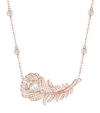 Boucheron Plume de Paon necklace rose gold diamonds, imported from the UK