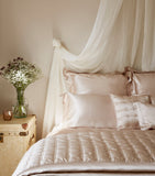 Gingerlily mulberry silk Windsor bedspread for Super King bed 240cm x 240cm, UK version