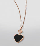 Chopard Happy Hearts necklace rose gold diamond onyx, imported from the UK