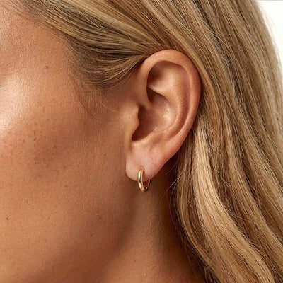Superdrug MUCHV Gold Solid Hoop Earrings - 12mm- Buy online at McGrocer