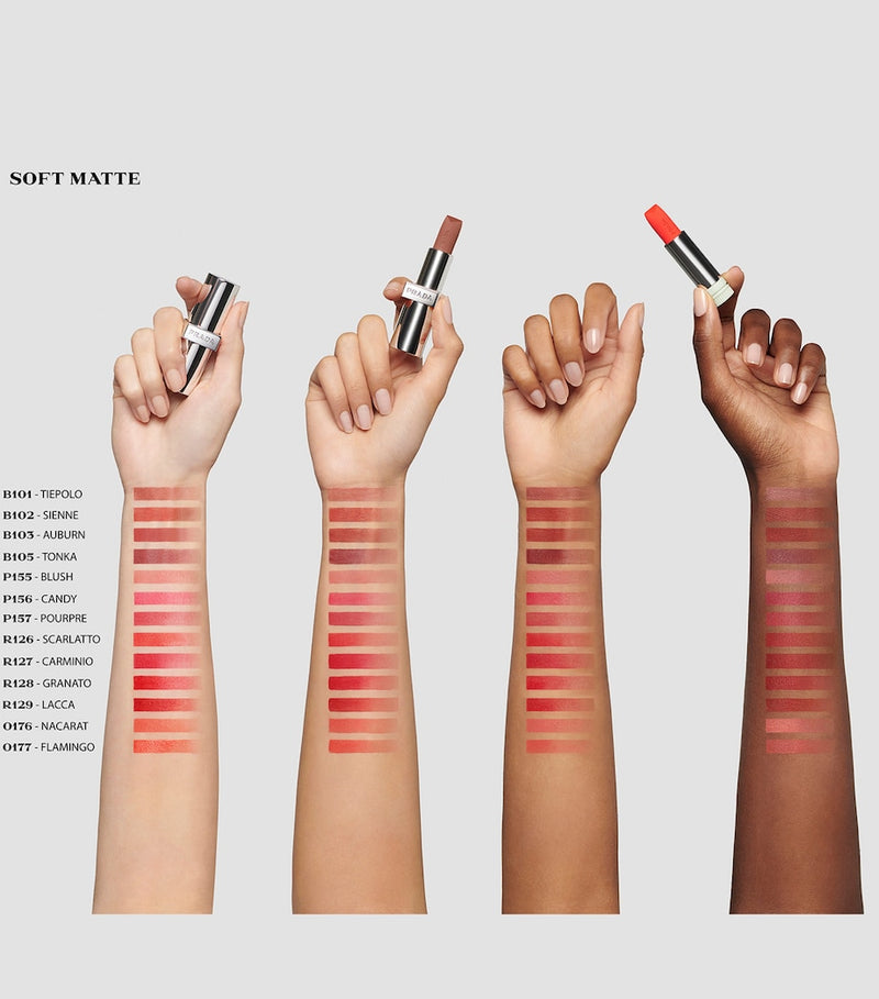 Prada Beauty Monochrome Soft Matte Lipstick, imported from the UK