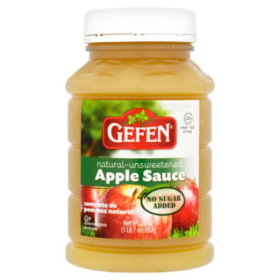 Gefen natural unsweetened apple sauce 652g, imported from the UK