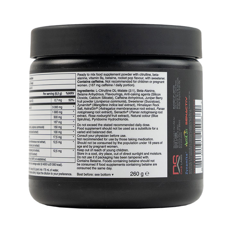 BuckedUp WokeAF Pre Workout Merica Rocket Pop 260g