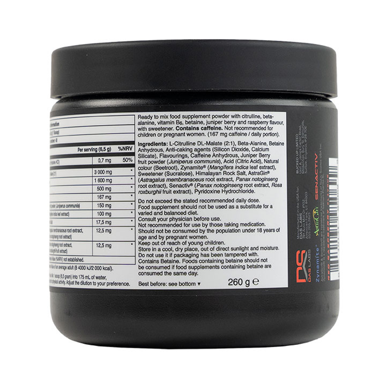 BuckedUp WokeAF Pre Workout Blood Raz 260g