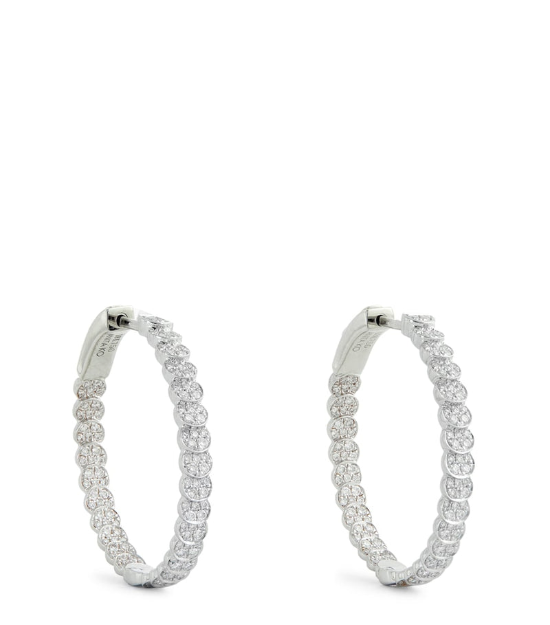Anita Ko white gold diamond Luna hoop earrings - British product