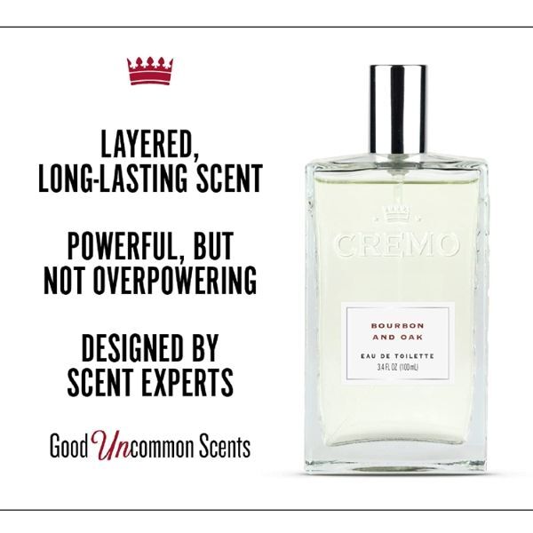Cremo Bourbon & Oak eau de toilette 100ml - British product