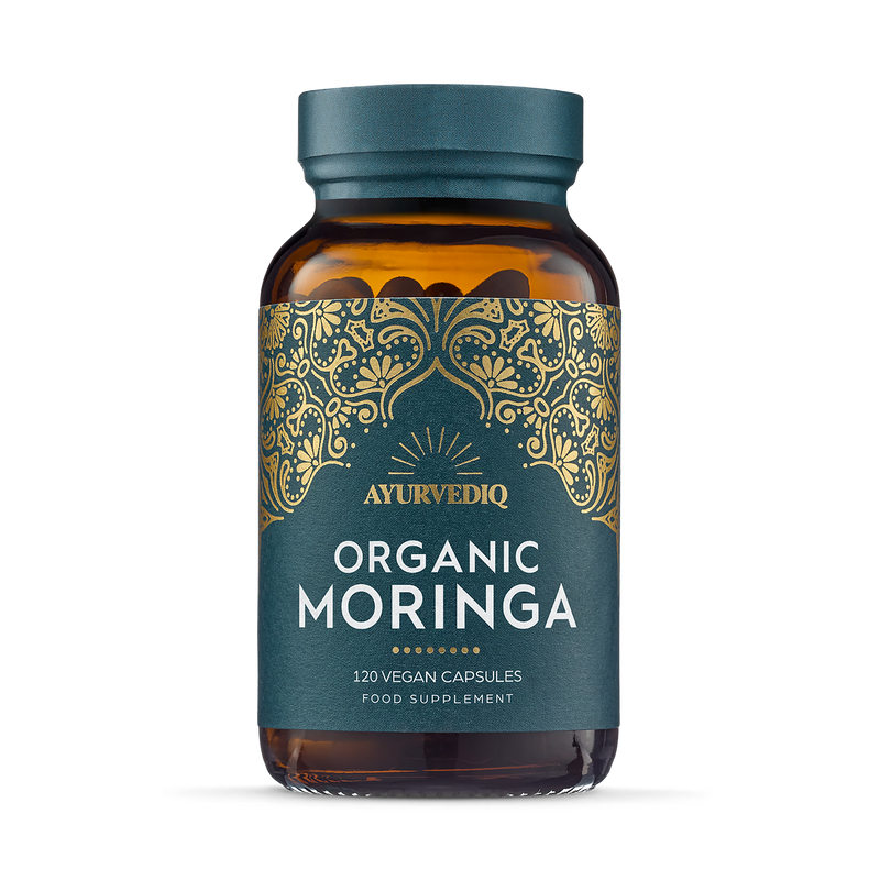 Ayurvediq Organic Moringa Capsules 120 (British brand)