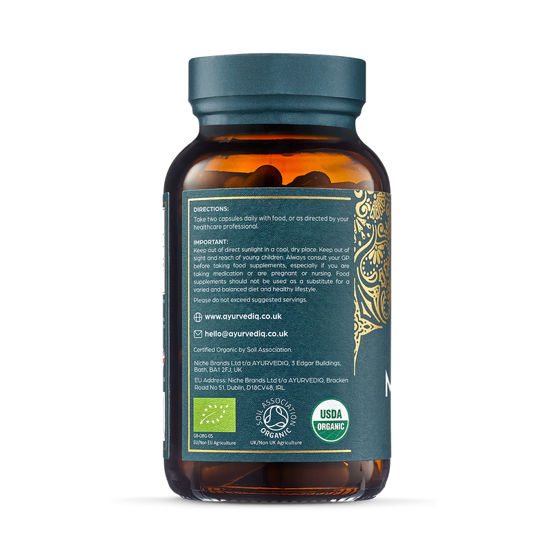 Ayurvediq Organic Moringa Capsules 120 (British brand)