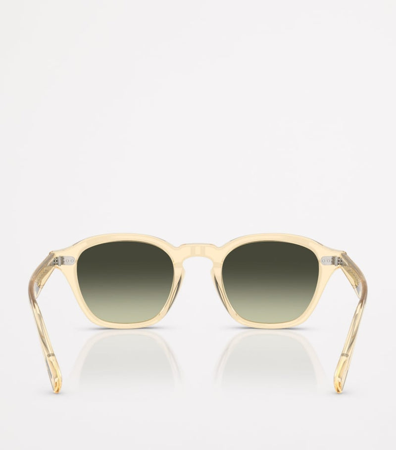 Oliver Peoples square Eyles sunglasses with mirrored lenses, imported from the UK
