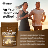 New Leaf Lions Mane Mushroom Powder 100% Fruiting Body 3000mg - British product
