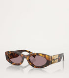 Miu Miu acetate oval sunglasses - British product