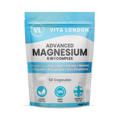 Holland & Barrett Magnesium 6 in 1 Complex with Bisglycinate, Citrate, Malate - 1500mg, 60 Capsules- Buy online at McGrocer