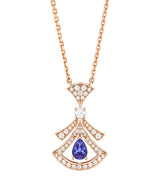 Harrods Bvlgari Rose Gold, Diamond and Tanzanite Divas' Dream Necklace- Buy online at McGrocer