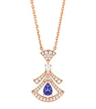 Bvlgari Divas' Dream rose gold diamond tanzanite necklace, UK version