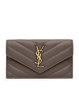 Harrods Saint Laurent Leather Cassandre Fragments Flap Card Holder- Buy online at McGrocer