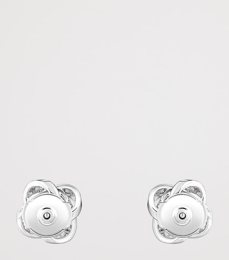 Boucheron Pivoine stud earrings white gold diamond - British product