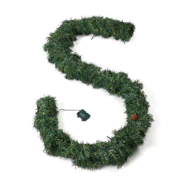 Livingandhome artificial Christmas garland with LEDs 270cm - British product