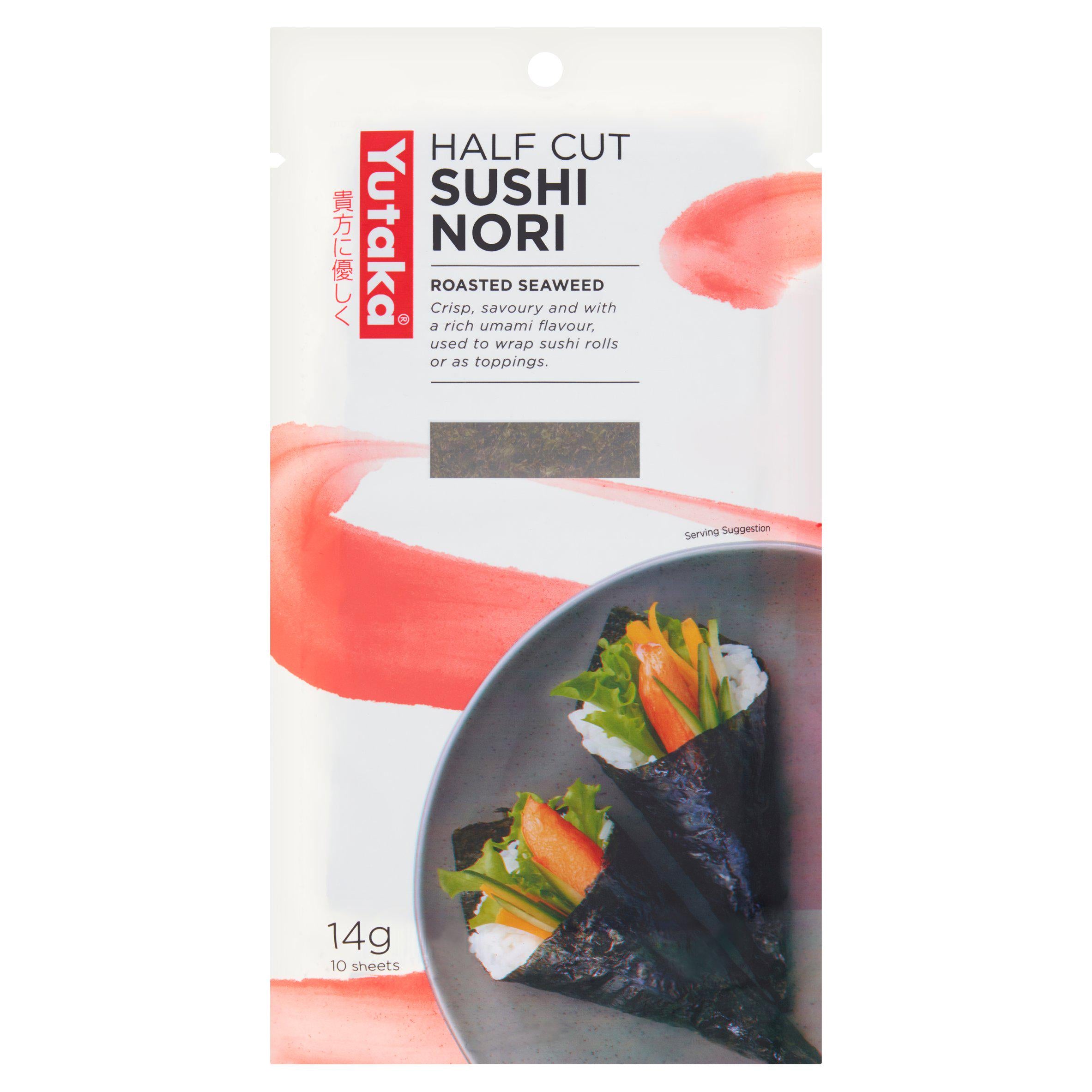 Yutaka Sushi Nori Half-Cut x10 14g Speciality ingredients Sainsburys