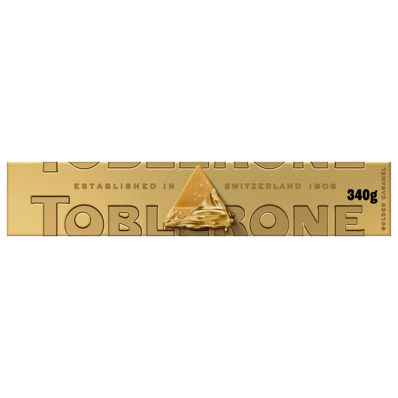 Toblerone chocolate gift block honey almond nougat golden 340g (British brand)