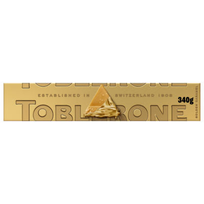 Toblerone chocolate gift block honey almond nougat golden 340g (British brand)