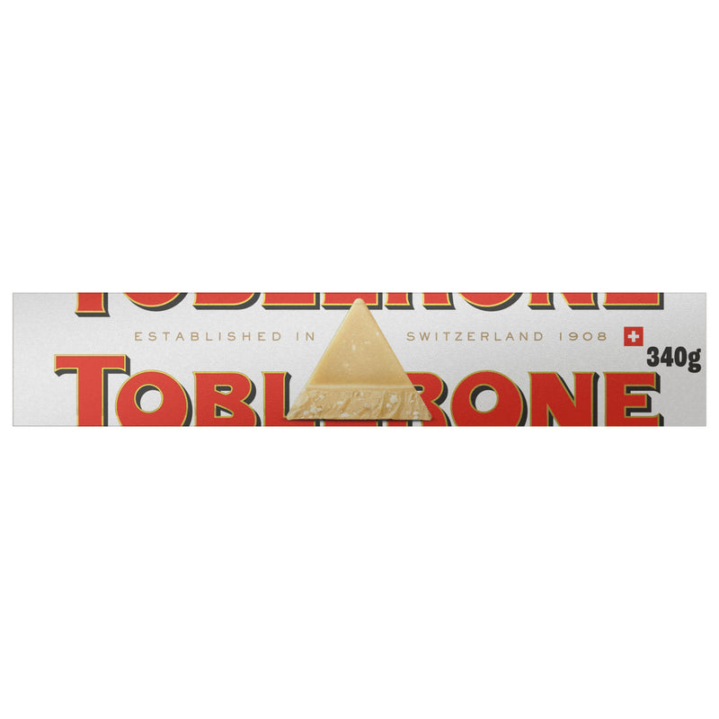 Toblerone white chocolate honey almond nougat gift block 340g, UK version
