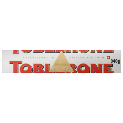Toblerone white chocolate honey almond nougat gift block 340g, UK version
